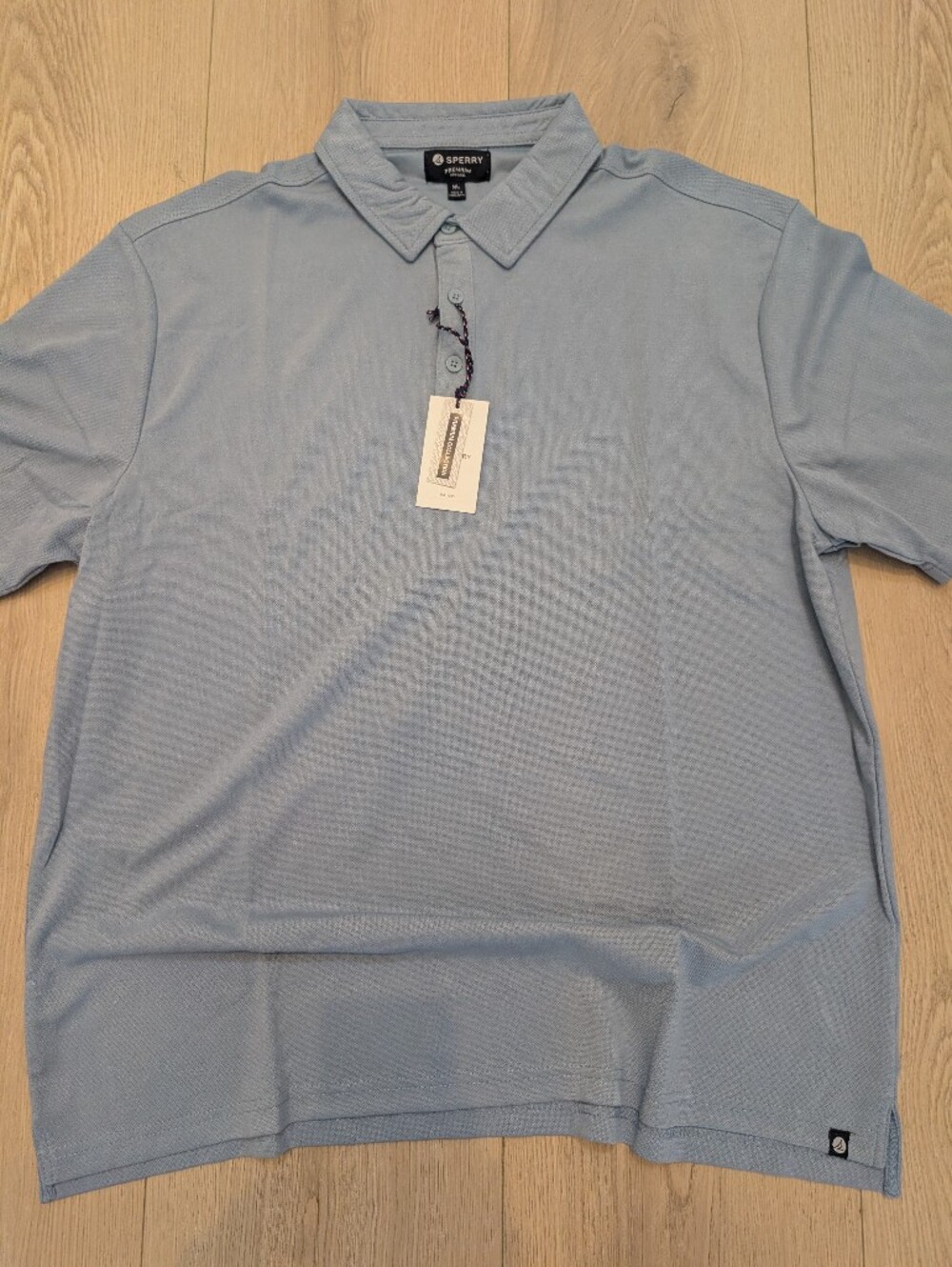 Sperry Men’s Pale Blue Short-Sleeve Polo 0210